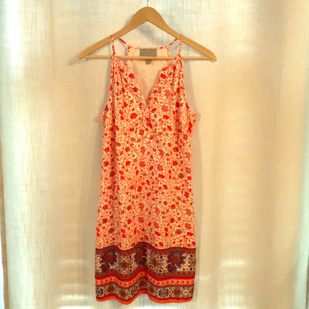 Red Floral Print Dress